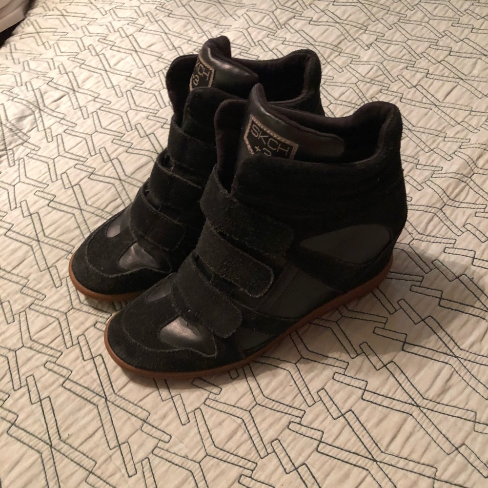 Sketchers SKCH+3 wedge high top sneakers